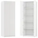 Шкаф распашной Лион белый с  4 полками 80х232,2х54,5 ЛДСП каркас белый